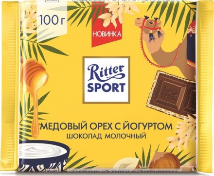 Шоколад Ritter Sport Медовый орех с йогурт 100г оптом 