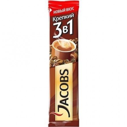 Кофе растворимый Jacobs 3 в 1 Крепкий 12,6г оптом 