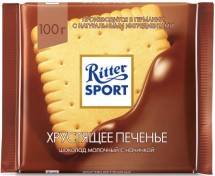 Шоколад Ritter Sport Хрустящее печенье 100г оптом