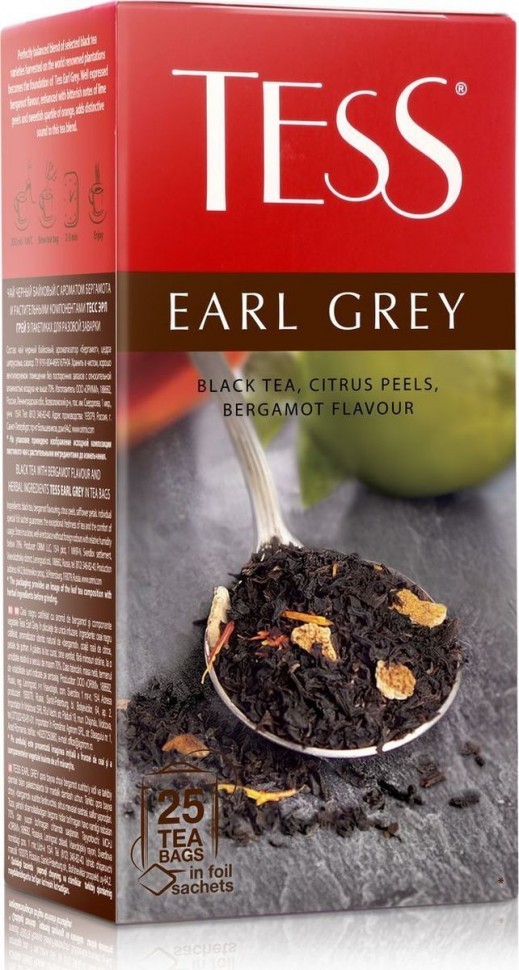 Чай черный Tess Earl Grey 25пак оптом 